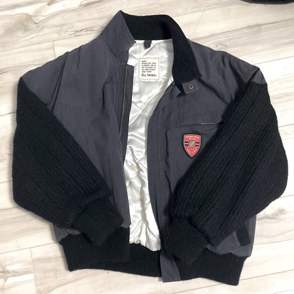 VINTAGE WOOL AND SATIN BOMBER THICK AND WARM - Picture 1 of 9